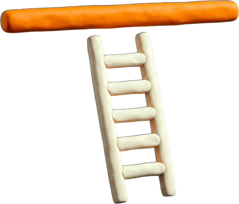 Clay illustration: Ivory clay ladder