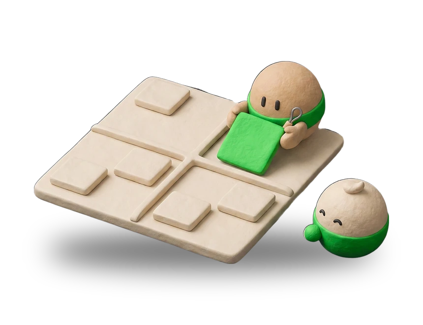 Clay illustration: rail positioning (scene, render)