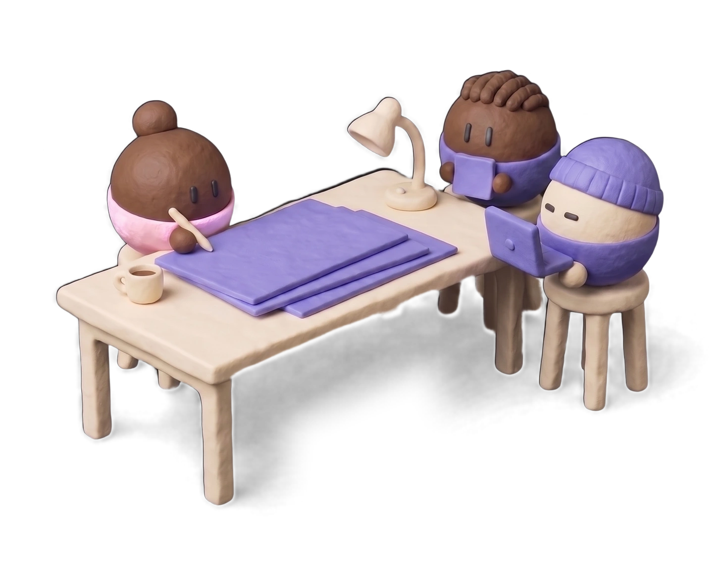 Clay illustration: svc studio (scene, render)
