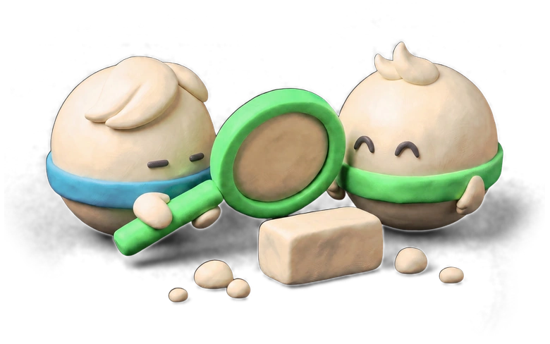 Clay illustration: offer diagnostic (scene, render)